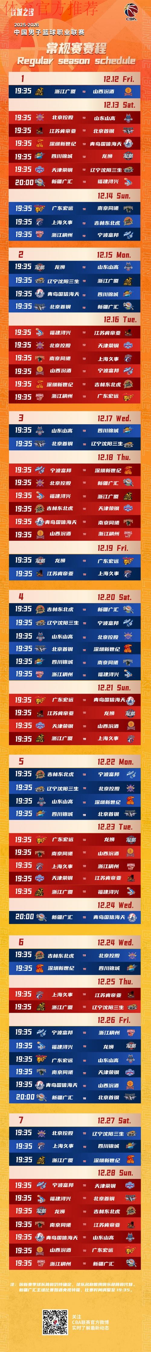 20251212 CBA新赛季即将揭幕